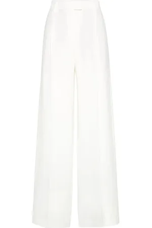 Brunello Cucinelli Dames, Broeken, Wit, Maat: 3XS Zijde