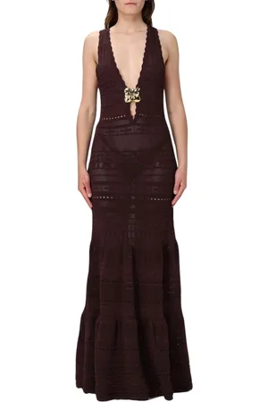 Elisabetta Franchi Dames, Jurken, Bruin, Maat: M