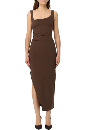 Patrizia Pepe Dames, Jurken, Bruin, Maat: M