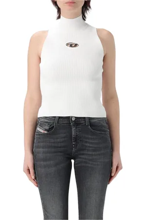 Diesel Dames, Tops, Wit, Maat: L Katoen