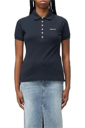 Barbour Dames, Tops, Blauw, Maat: S Katoen