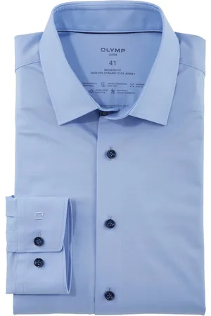 Olymp Heren, Overhemden, Blauw, Maat: 4XL Katoen