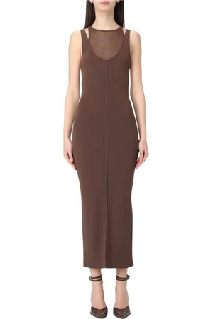 Patrizia Pepe Dames, Jurken, Bruin, Maat: XS