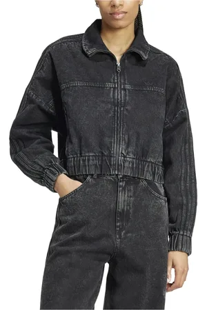 adidas Dames, Jassen, Zwart, Maat: S Denim