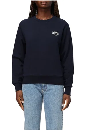A.P.C. Dames, Sweatshirts & Hoodies, Blauw, Maat: S Katoen