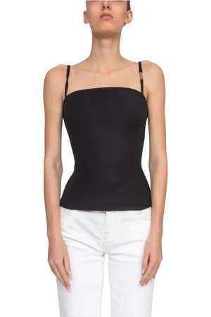 VERSACE Dames, Tops, Zwart, Maat: M