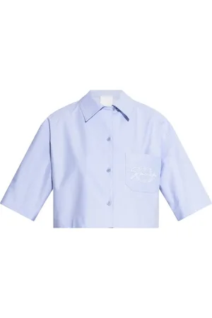 Givenchy Dames, Blouses & Shirts, Blauw, Maat: 3XS Katoen
