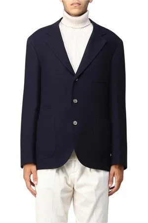 Brunello Cucinelli Heren, Jassen, Blauw, Maat: XL Wol