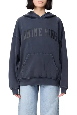 ANINE BING Dames, Sweatshirts & Hoodies, Zwart, Maat: S Katoen