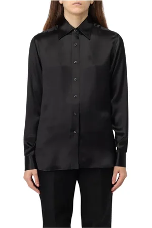 Tom Ford Dames, Blouses & Shirts, Zwart, Maat: M Zijde
