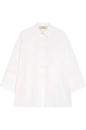 Max Mara Dames, Blouses & Shirts, Wit, Maat: M Katoen