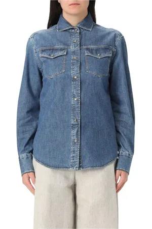 Brunello Cucinelli Dames, Blouses & Shirts, Blauw, Maat: S Denim
