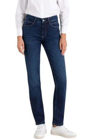 Mac Dames, Jeans, Blauw, Maat: L Denim