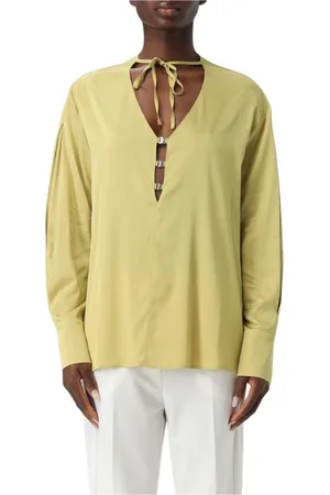 Pinko Dames, Blouses & Shirts, Geel, Maat: XS Zijde