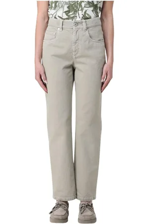 Brunello Cucinelli Dames, Jeans, Grijs, Maat: XL Katoen