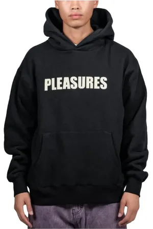 Pleasures Heren, Sweatshirts & Hoodies, Zwart, Maat: M Katoen