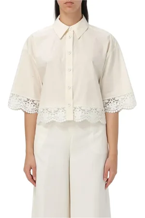 Twin-Set Dames, Blouses & Shirts, Wit, Maat: XS