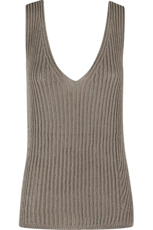 Max Mara Dames, Tops, Grijs, Maat: M Katoen