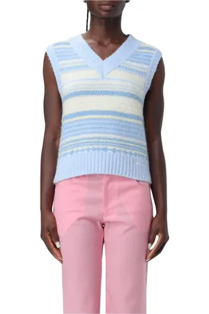 Ganni Dames, Truien, Blauw, Maat: S