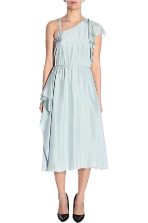 Emporio Armani Dames, Jurken, Grijs, Maat: XS Zijde