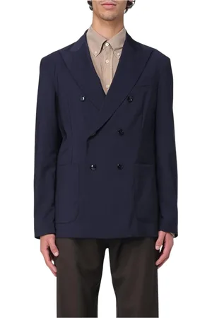 BARENA Heren, Jassen, Blauw, Maat: L Wol