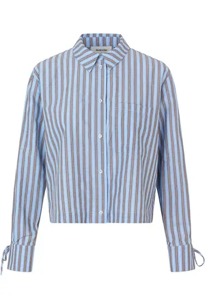 Modstrom Dames, Blouses & Shirts, Blauw, Maat: XL Katoen