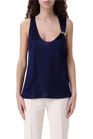 Elisabetta Franchi Dames, Tops, Blauw, Maat: S Zijde