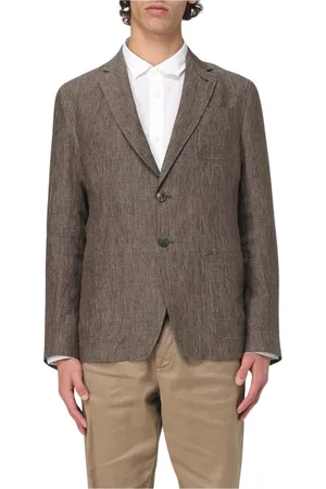 Emporio Armani Heren, Jassen, Groen, Maat: XL Linnen