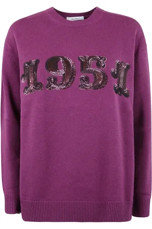 Max Mara Dames, Truien, Paars, Maat: XS Wol