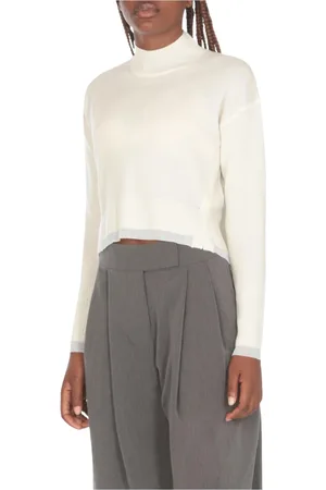 Pinko Dames, Truien, Wit, Maat: XS Wol