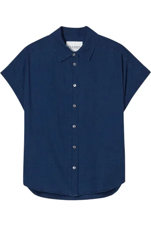 Closed Dames, Blouses & Shirts, Blauw, Maat: S