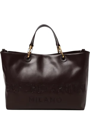 Emporio Armani Dames, Tassen, Bruin, Maat: ONE Size Leer