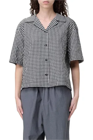BARENA Dames, Blouses & Shirts, Zwart, Maat: XS Linnen