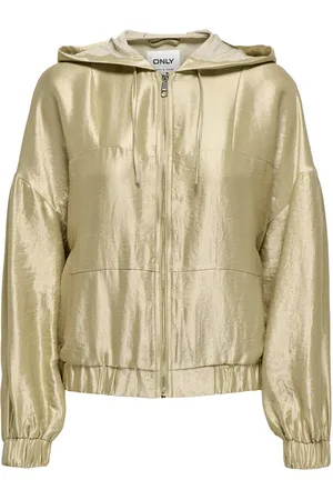 ONLY Dames, Sweatshirts & Hoodies, Geel, Maat: S Nylon