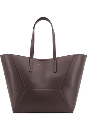 Brunello Cucinelli Dames, Tassen, Bruin, Maat: ONE Size Leer