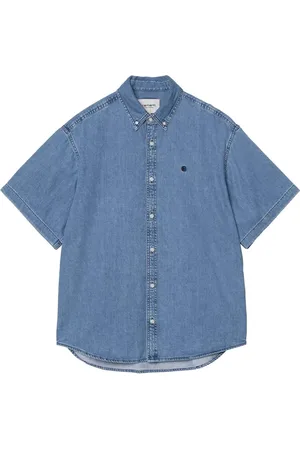 Carhartt Heren, Overhemden, Blauw, Maat: M Denim