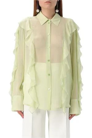 BLUMARINE Dames, Blouses & Shirts, Groen, Maat: M Zijde