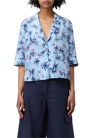 Zadig & Voltaire Dames, Blouses & Shirts, Blauw, Maat: S Zijde