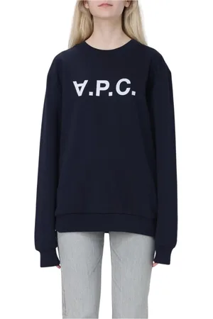 A.P.C. Dames, Sweatshirts & Hoodies, Blauw, Maat: L Katoen
