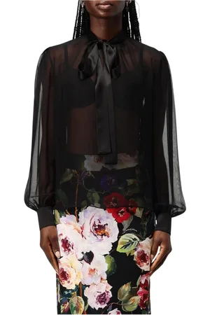 Dolce & Gabbana Dames, Blouses & Shirts, Zwart, Maat: S Zijde