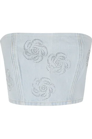 ROTATE Dames, Tops, Blauw, Maat: S Denim