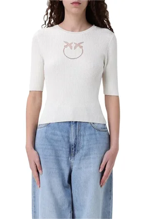 Pinko Dames, Truien, Wit, Maat: XS Katoen