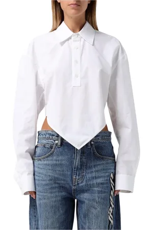 Alexander Wang Dames, Blouses & Shirts, Wit, Maat: S Katoen