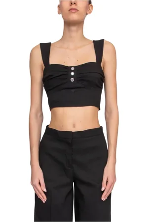 Pinko Dames, Tops, Zwart, Maat: 2XS