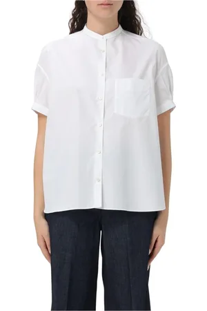 Aspesi Dames, Blouses & Shirts, Wit, Maat: M Katoen
