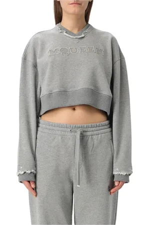 Alexander McQueen Dames, Sweatshirts & Hoodies, Grijs, Maat: XS Katoen