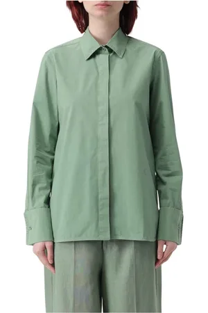 Max Mara Dames, Blouses & Shirts, Groen, Maat: XS Katoen