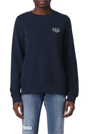 A.P.C. Dames, Sweatshirts & Hoodies, Blauw, Maat: M Katoen