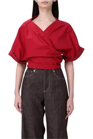 Brunello Cucinelli Dames, Blouses & Shirts, Rood, Maat: M