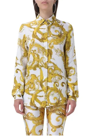 VERSACE Dames, Blouses & Shirts, Veelkleurig, Maat: S Zijde